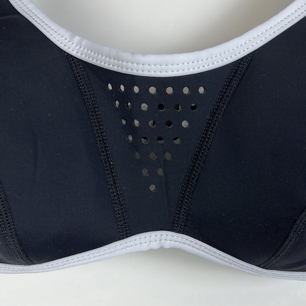 NWT Duskii Black La Kasbah Crop Bikini Top Black Medium Perforated Neoprene - Picture 4 of 11